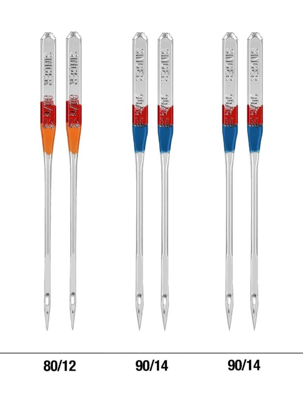 Universal Regular Point Machine Needles, Assorted Sizes, 20 Count - Picture 3 of 8